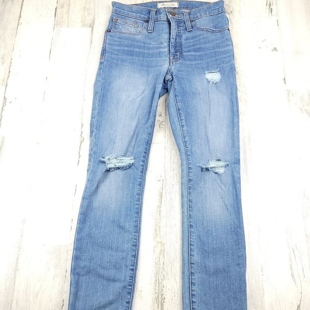 MADEWELL 9" HIGH-RISE SKINNY JEANS SIZE 24 (25x29) EUC